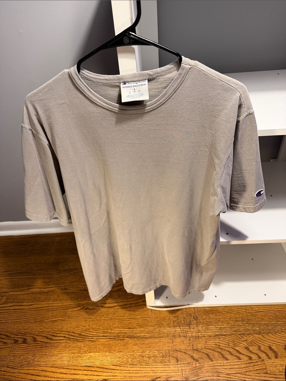 Champion Neutral Gray Short Sleeve Crew Tee